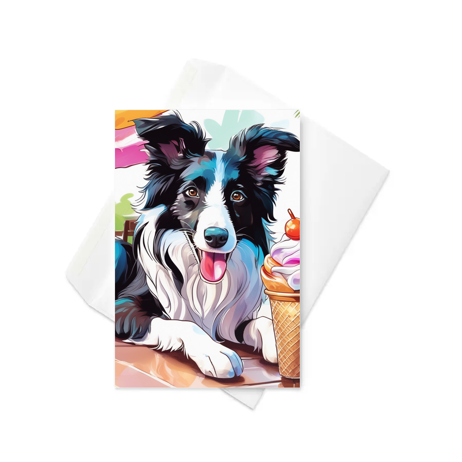 PugMug Custom Border Collie Greeting Card