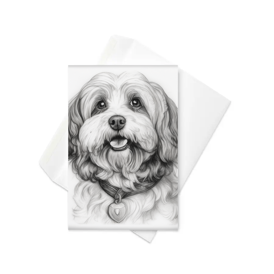 PugMug Custom White Havanese Dog Greeting Card