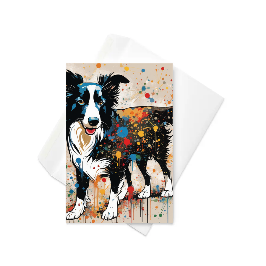 PugMug Custom Border Collie Greeting Card