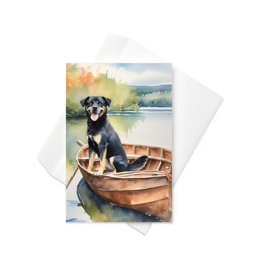 PugMug Custom Blue Greeting Card