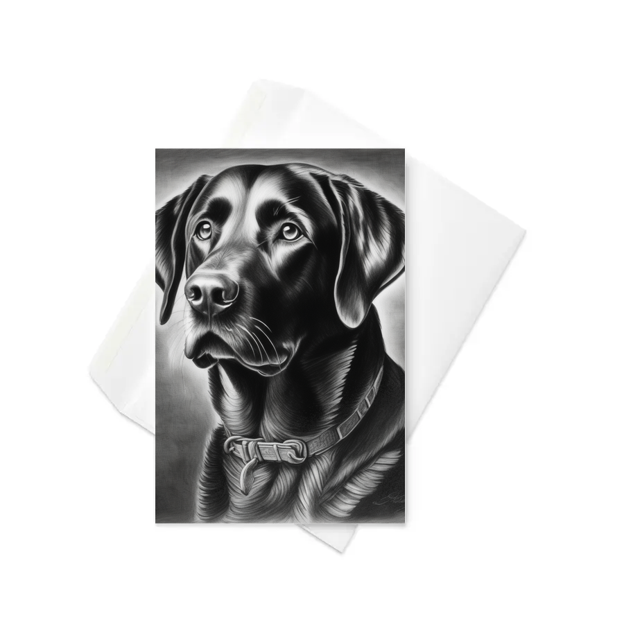 PugMug Custom Black Labrador Retriever Greeting Card