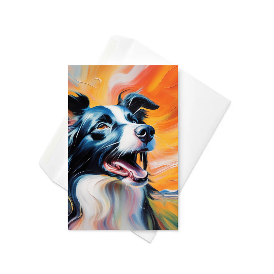 PugMug Custom Border Collie Greeting Card