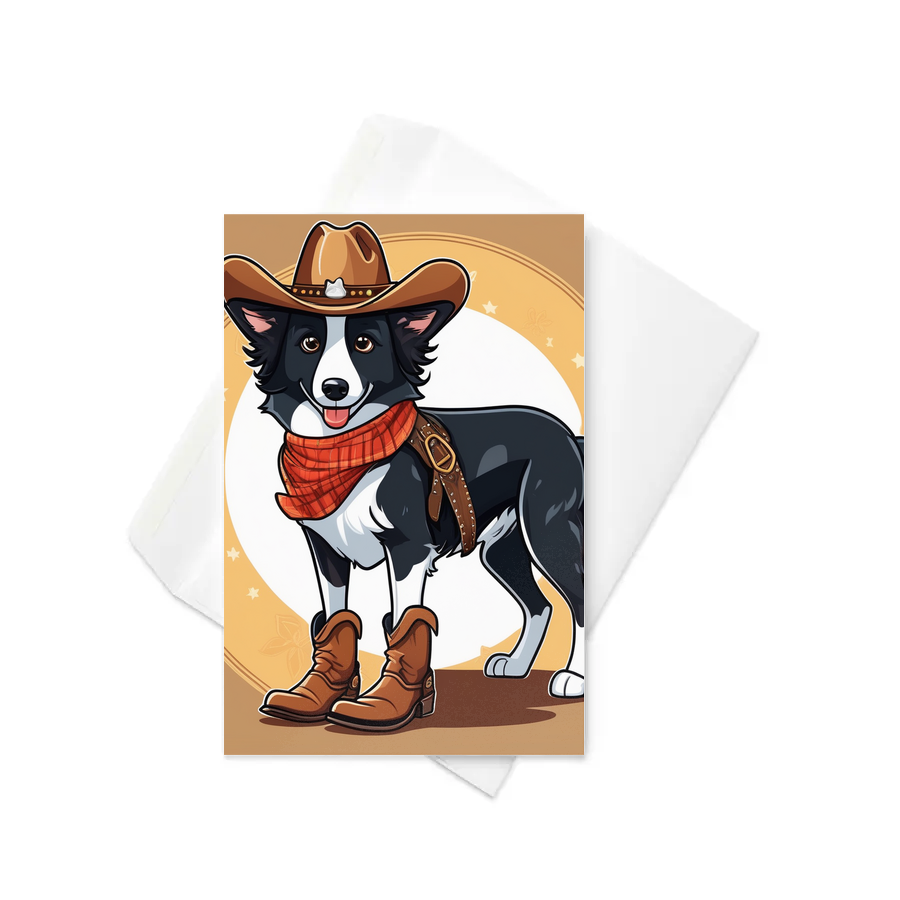 PugMug Custom Border Collie Greeting Card
