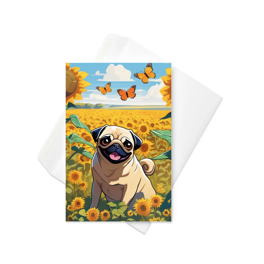 PugMug Custom Pug Greeting Card