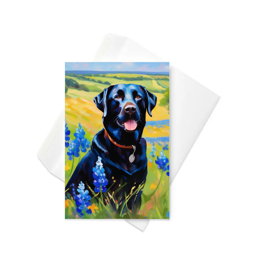 PugMug Custom Black Labrador Retriever Greeting Card