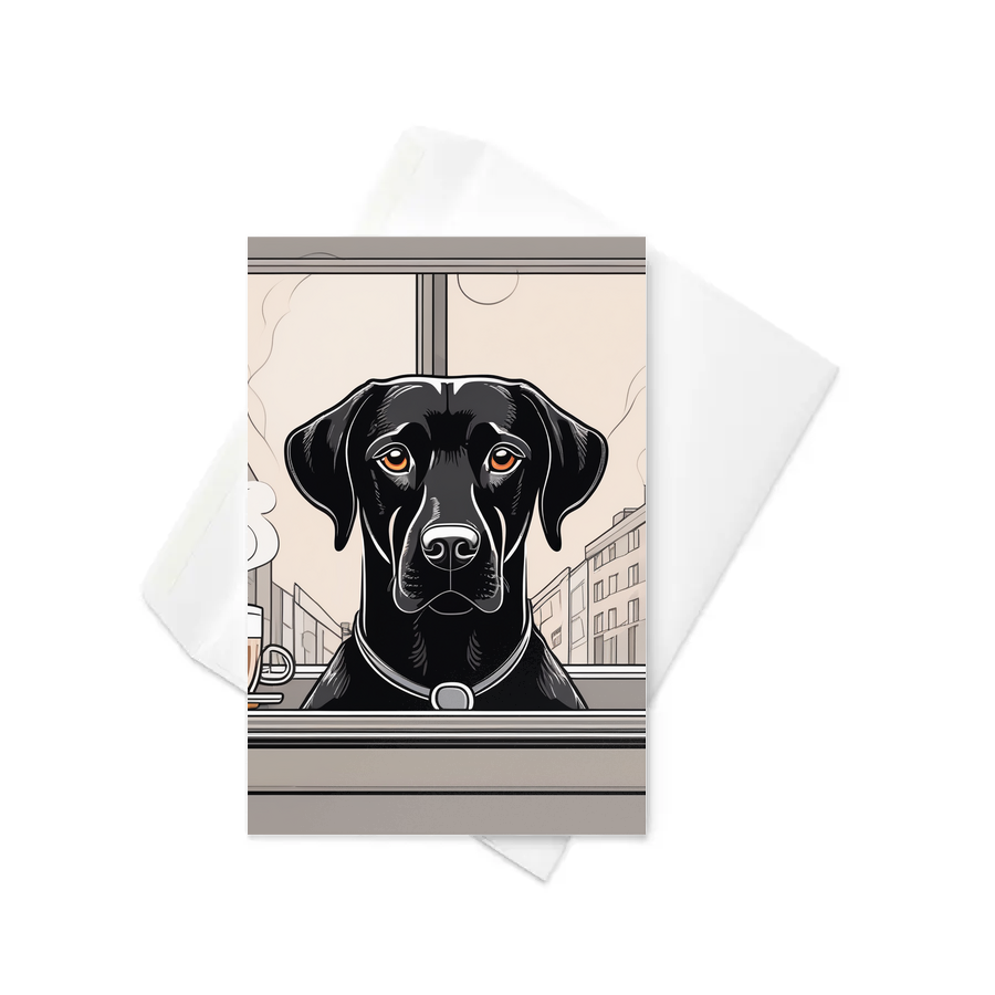 PugMug Custom Black Labrador Retriever Greeting Card
