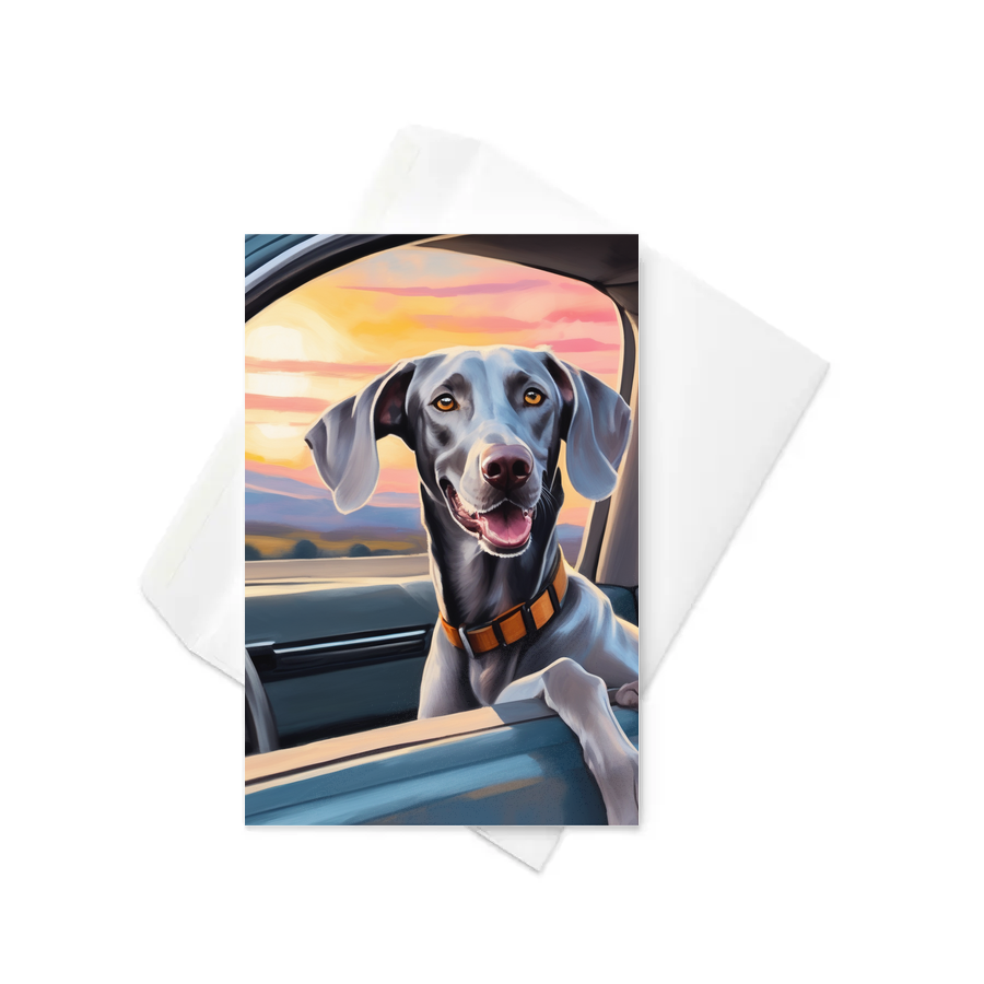 PugMug Custom Weimaraner Greeting Card