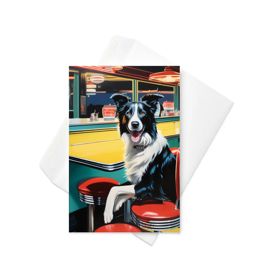 PugMug Custom Border Collie Greeting Card