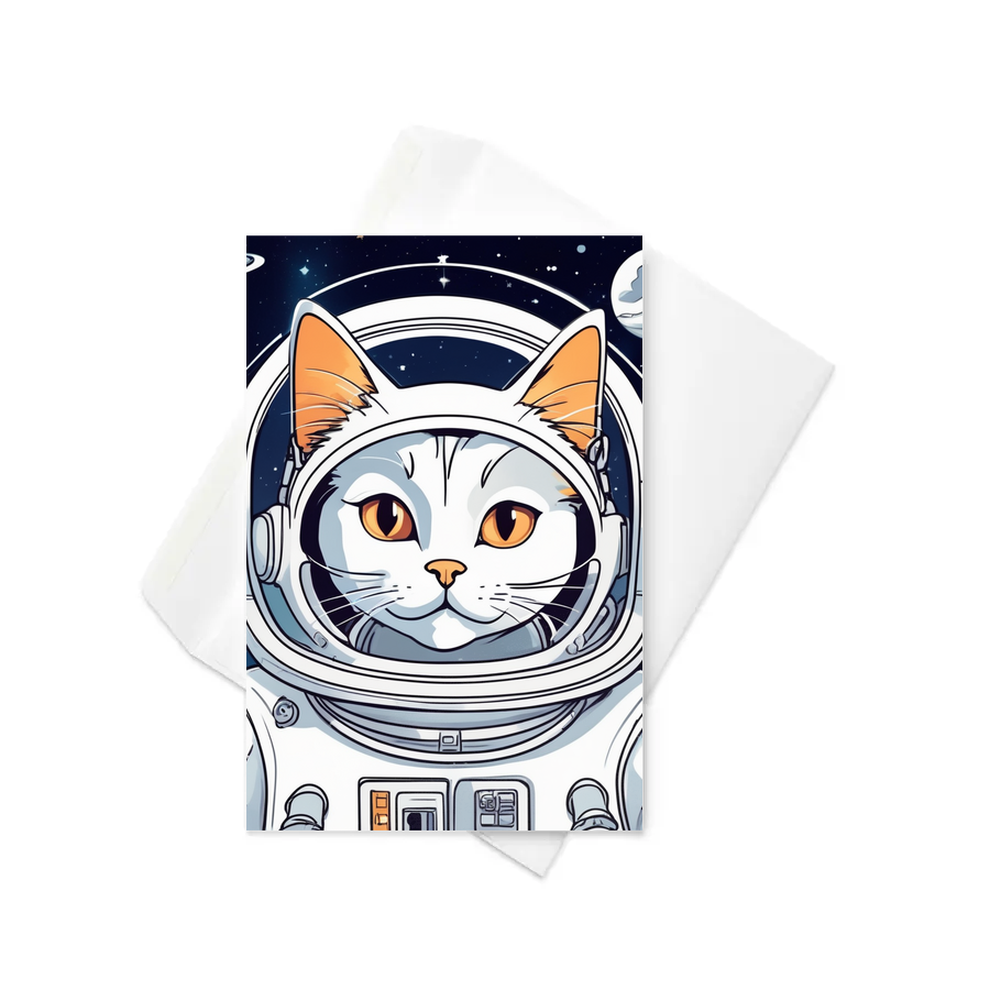 PugMug Custom White Companion Cat Greeting Card