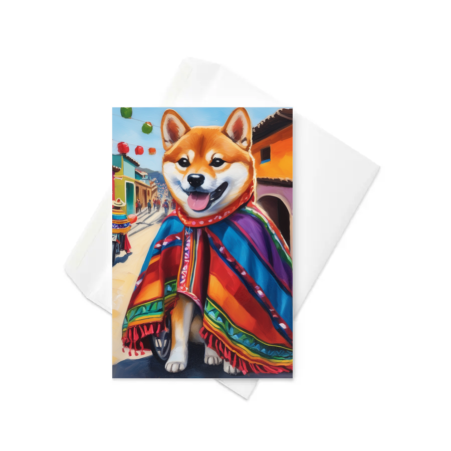 PugMug Custom Shiba Inu Greeting Card