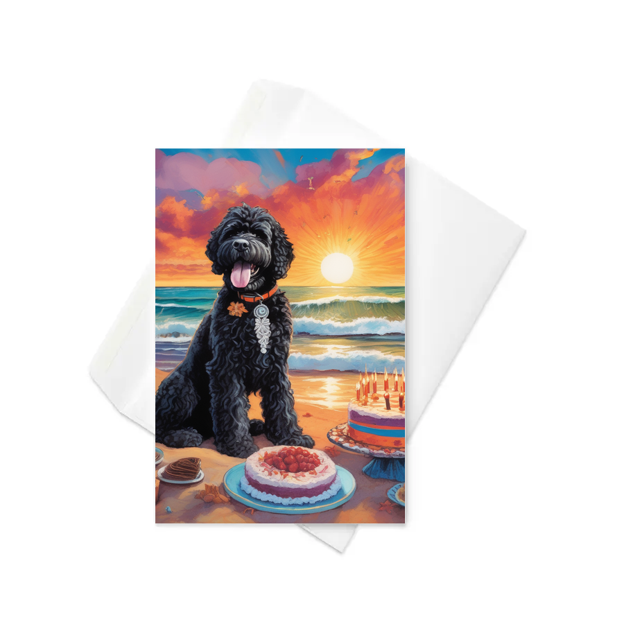 PugMug Custom Portuguese Water Dog Greeting Card