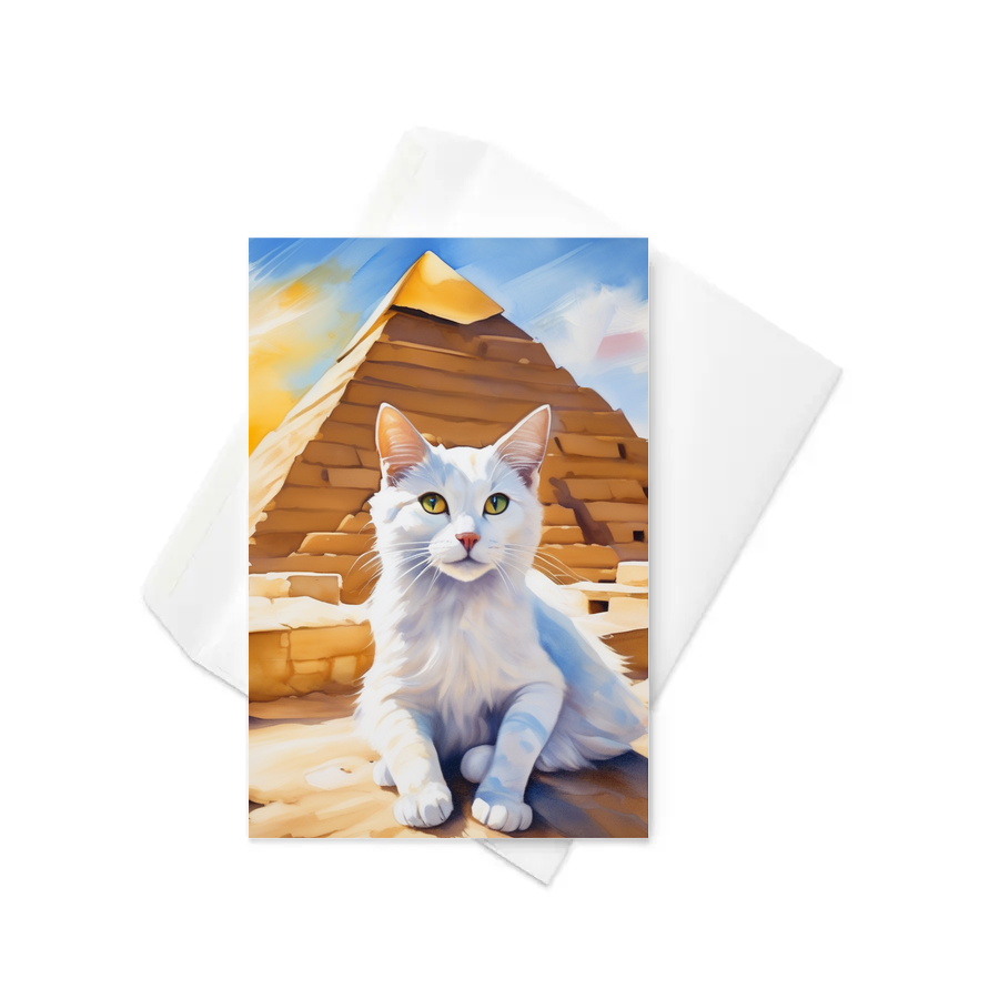 PugMug Custom White Companion Cat Greeting Card