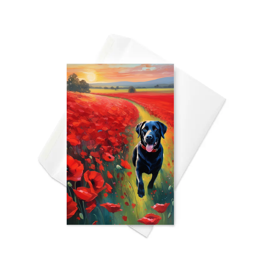 PugMug Custom Black Labrador Retriever Greeting Card
