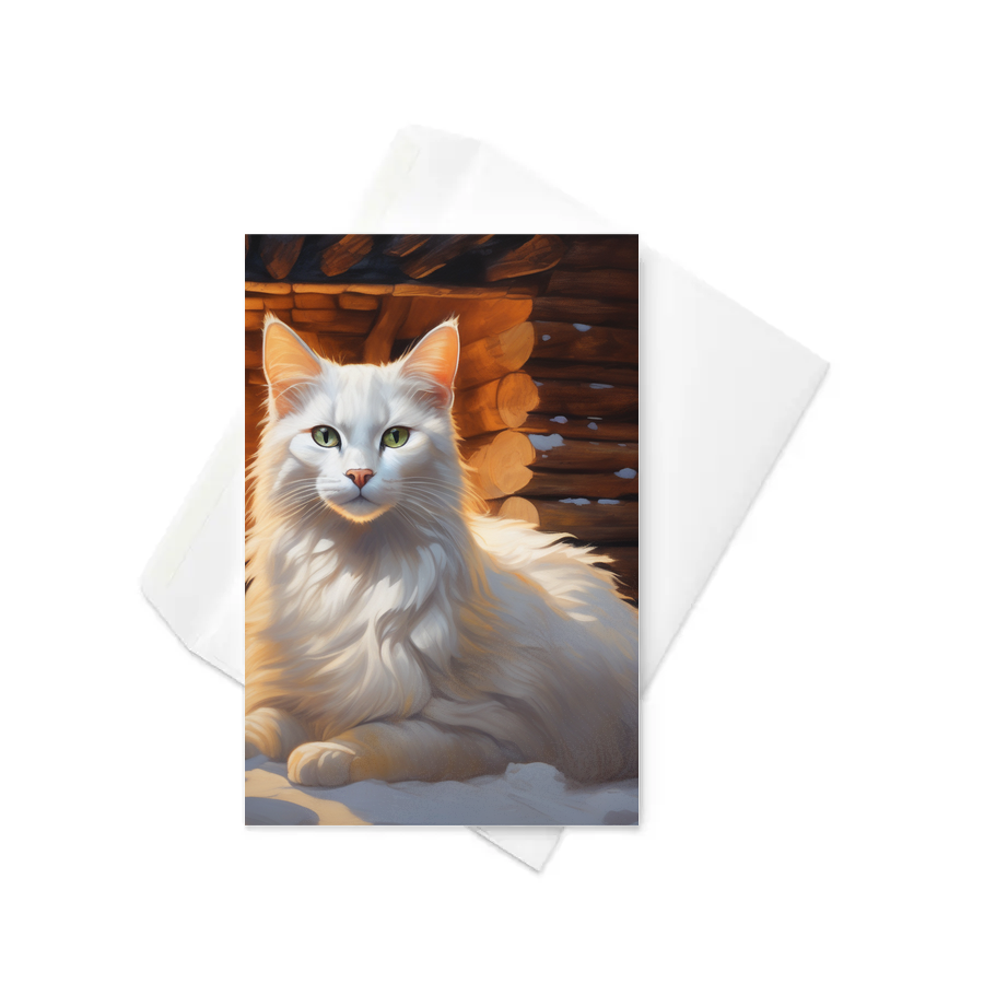 PugMug Custom White Companion Cat Greeting Card