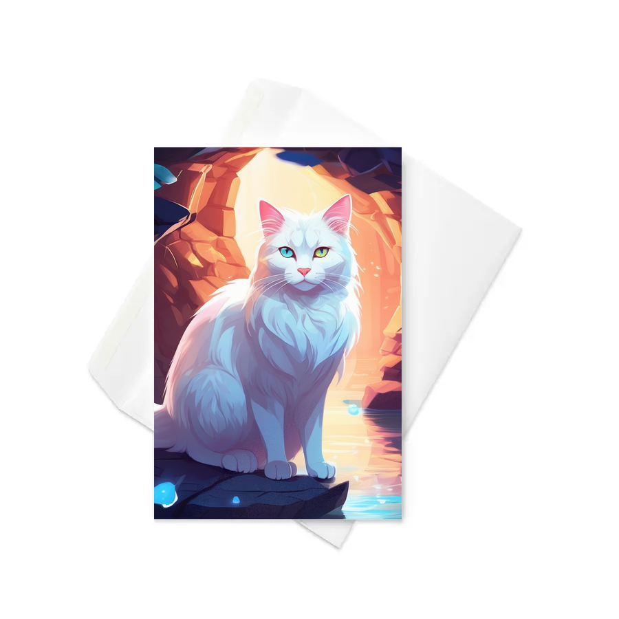 PugMug Custom White Companion Cat Greeting Card
