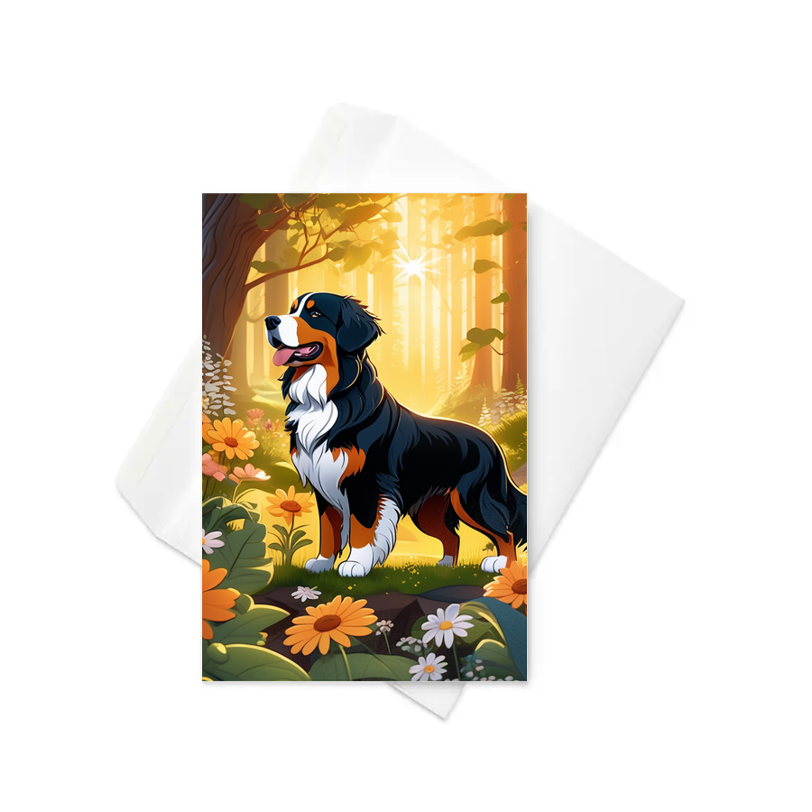 PugMug Custom Bernese Mountain Dog Greeting Card