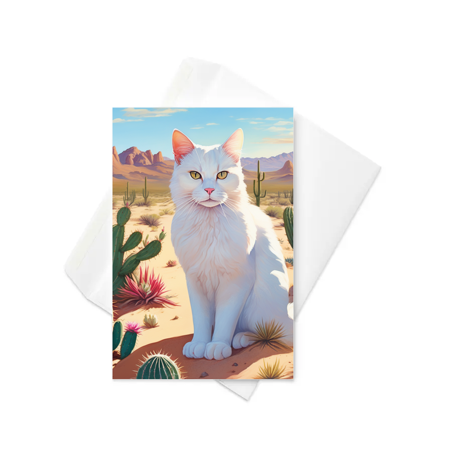 PugMug Custom White Companion Cat Greeting Card