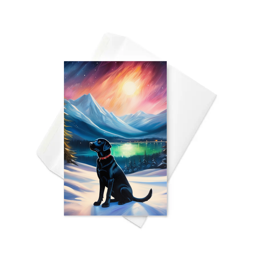 PugMug Custom Black Labrador Retriever Greeting Card