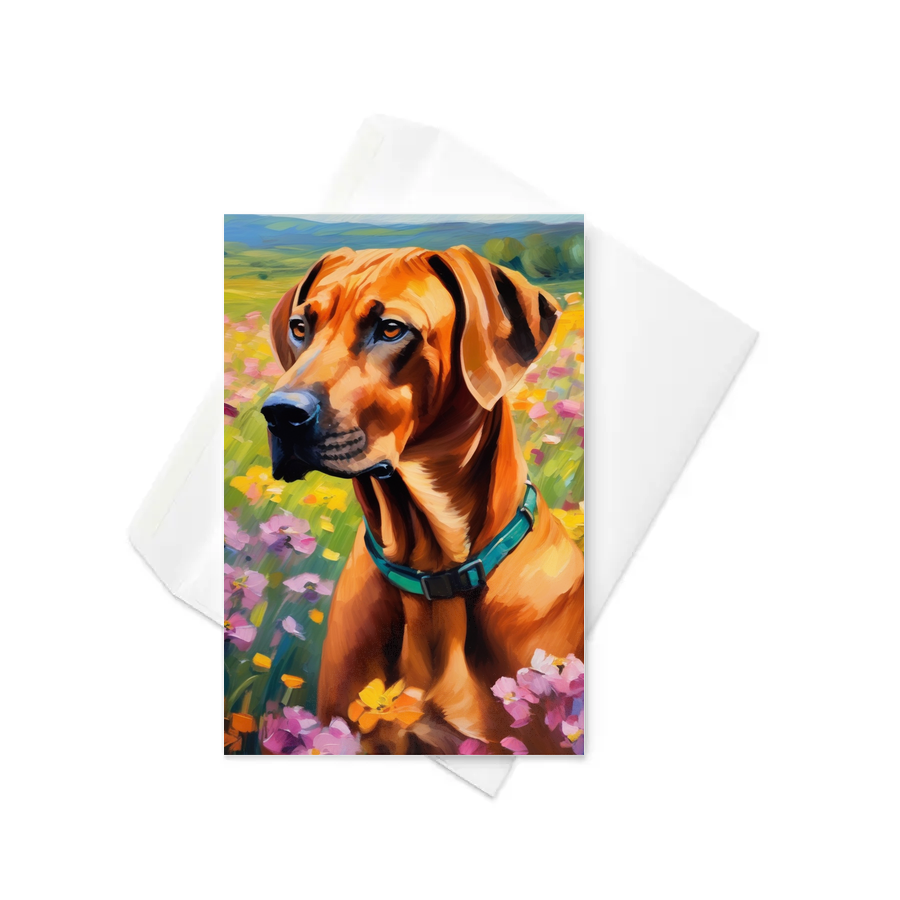 PugMug Custom Rhodesian Ridgeback Greeting Card