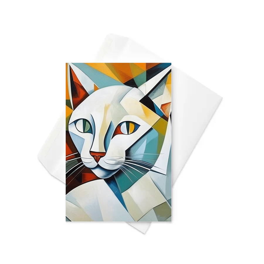 PugMug Custom White Companion Cat Greeting Card