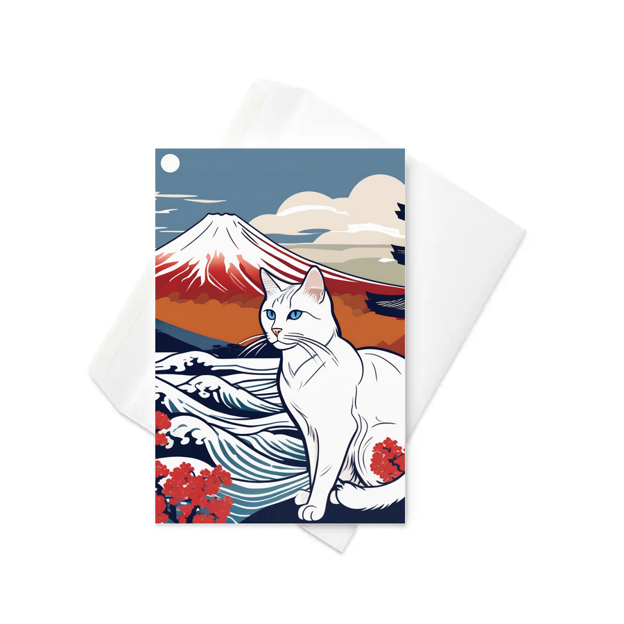 PugMug Custom White Companion Cat Greeting Card