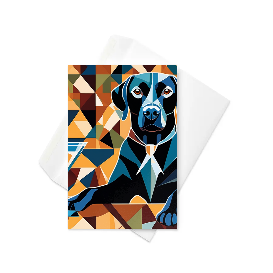 PugMug Custom Black Labrador Retriever Greeting Card