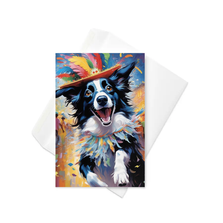 PugMug Custom Border Collie Greeting Card