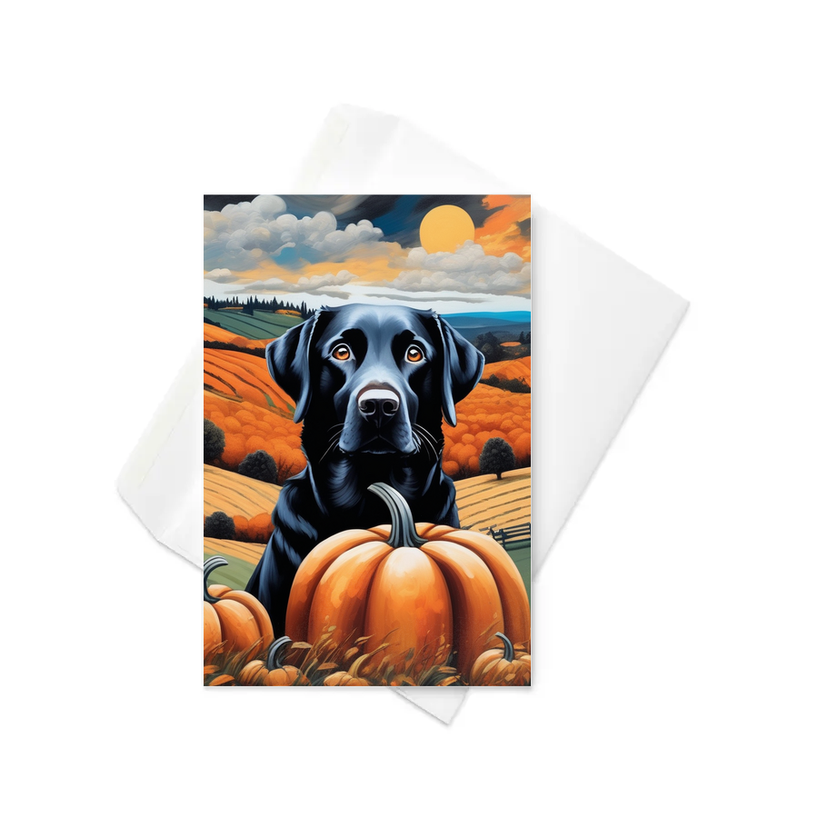 PugMug Custom Black Labrador Retriever Greeting Card