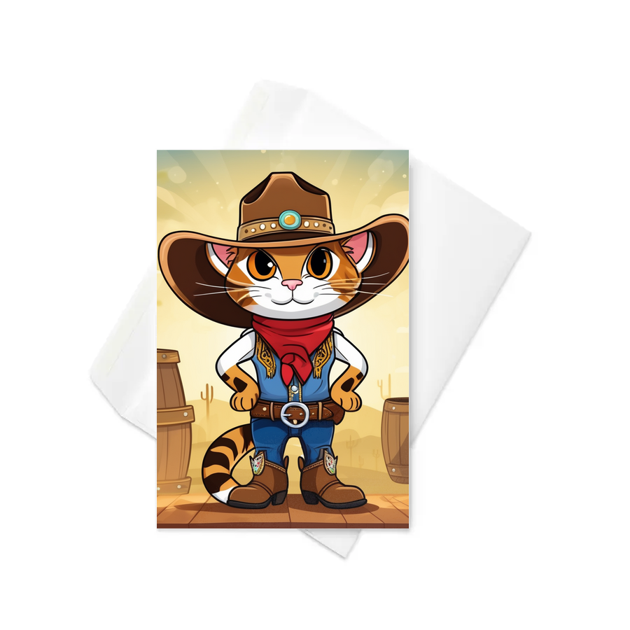 PugMug Custom Tabby Companion Cat Greeting Card