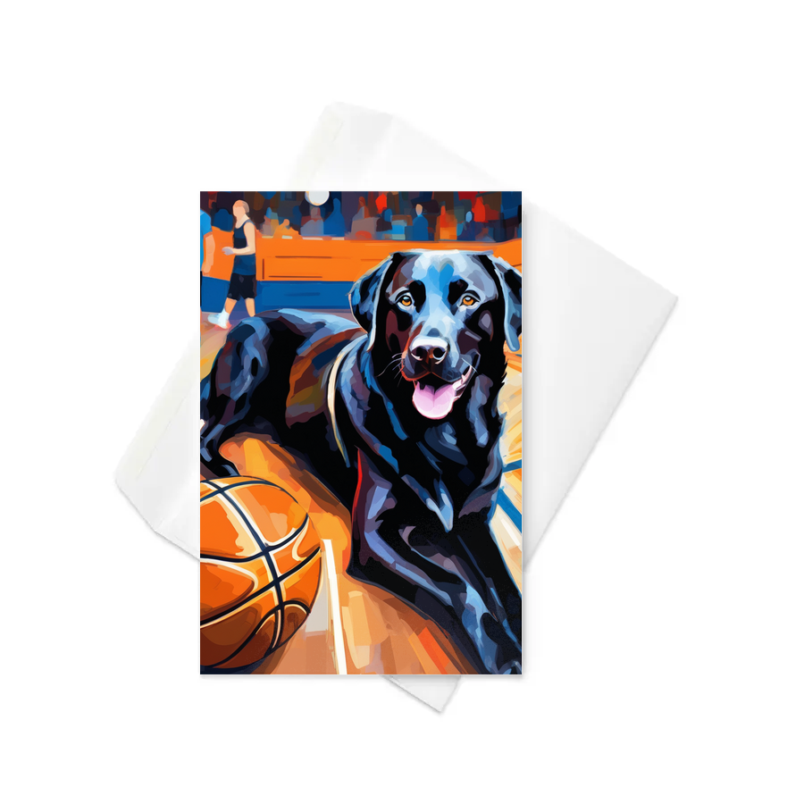 PugMug Custom Black Labrador Retriever Greeting Card