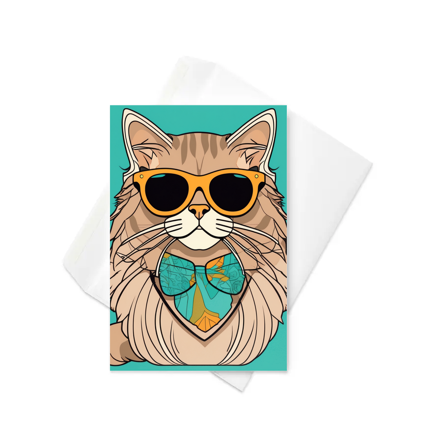 PugMug Custom Tabby Persian Cat Greeting Card
