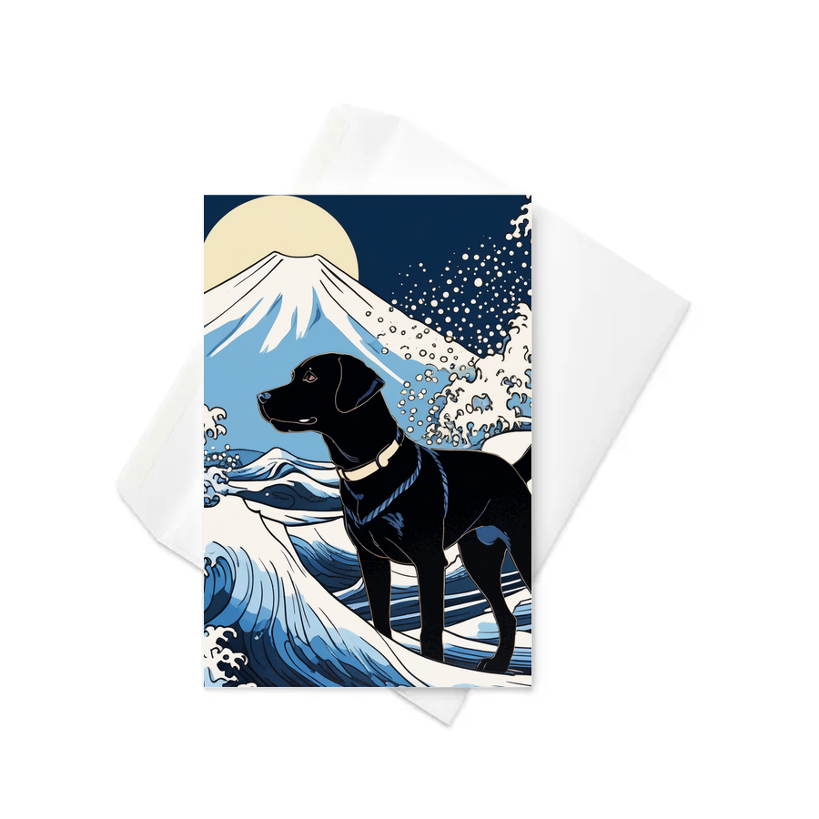 PugMug Custom Black Labrador Retriever Greeting Card