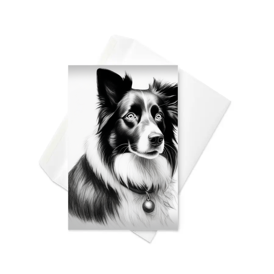 PugMug Custom Border Collie Greeting Card