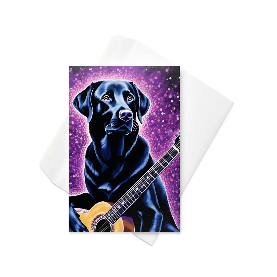 PugMug Custom Black Labrador Retriever Greeting Card