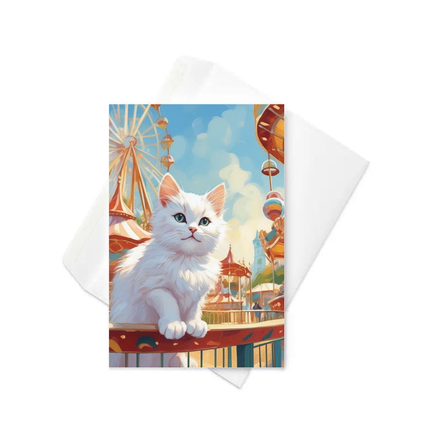 PugMug Custom White Companion Cat Greeting Card