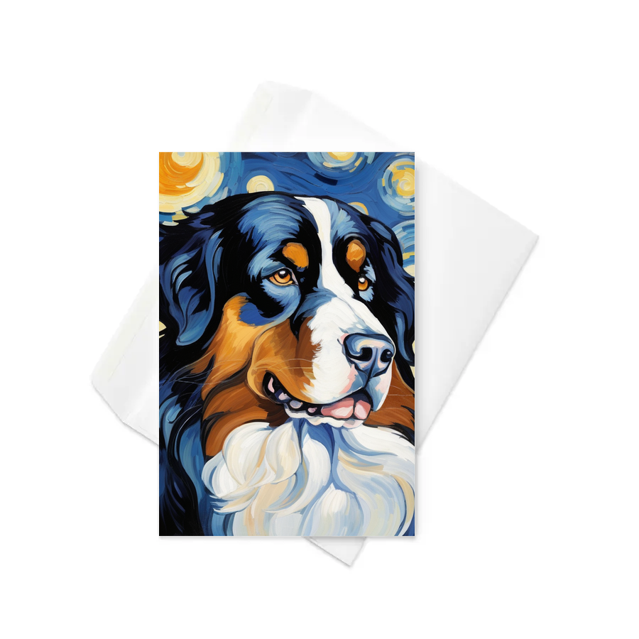 PugMug Custom Bernese Mountain Dog Greeting Card