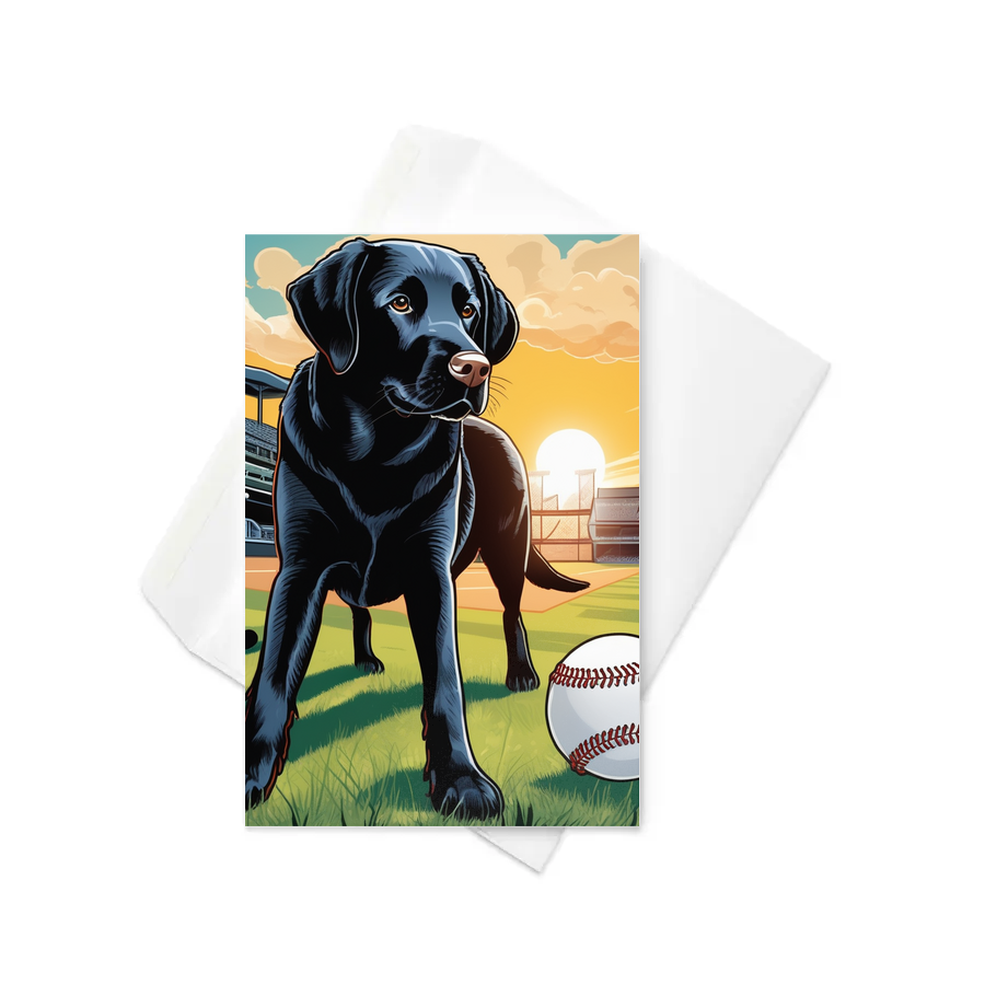 PugMug Custom Black Labrador Retriever Greeting Card