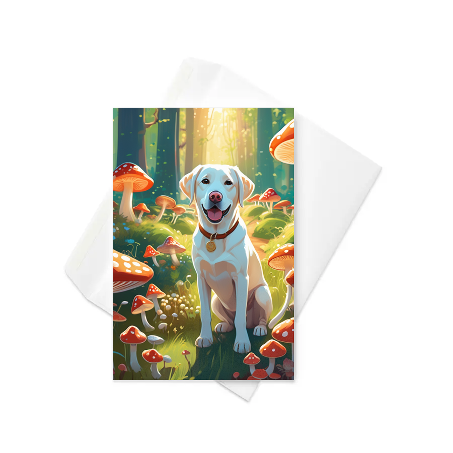 PugMug Custom White Labrador Retriever Greeting Card