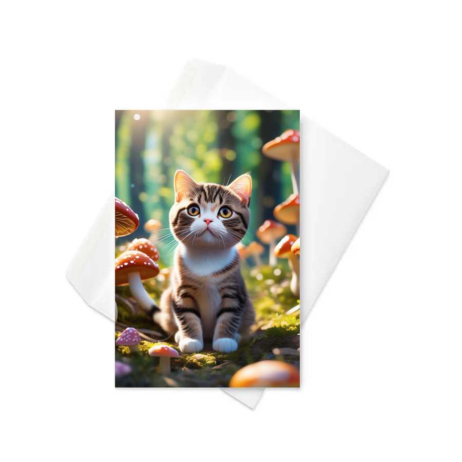 PugMug Custom Tabby Scottish Fold Cat Greeting Card