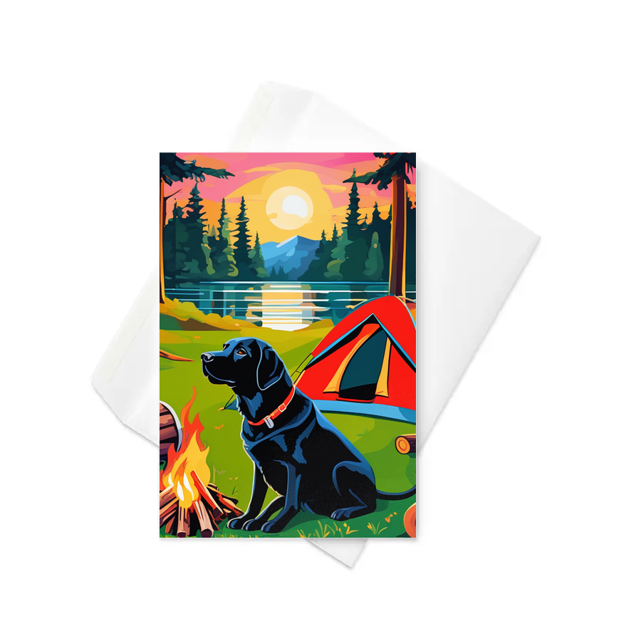 PugMug Custom Black Labrador Retriever Greeting Card