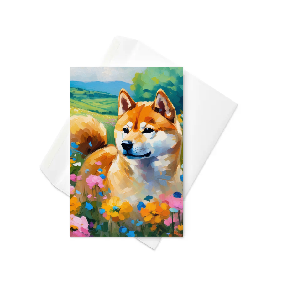 PugMug Custom Shiba Inu Greeting Card