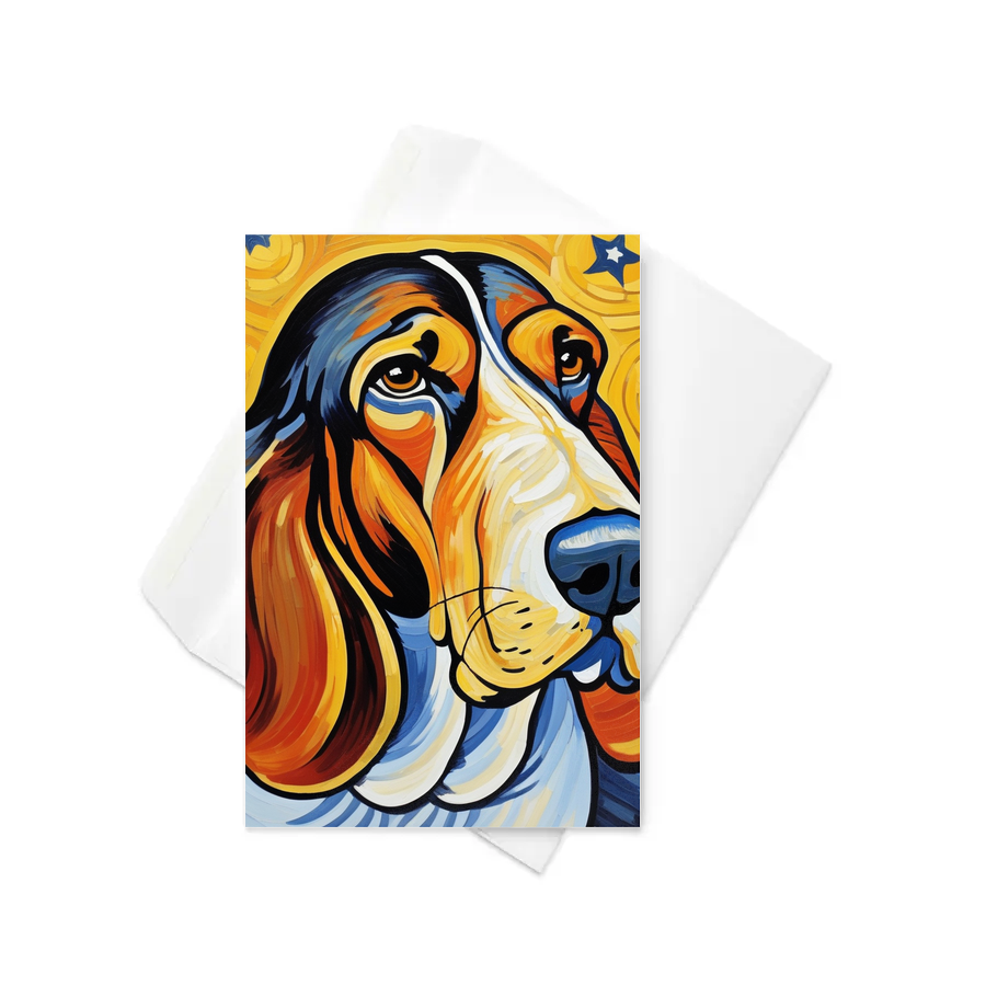 PugMug Custom Basset Hound Greeting Card