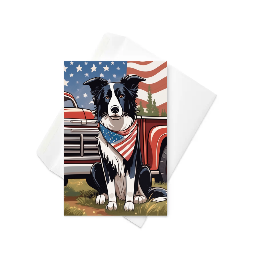 PugMug Custom Border Collie Greeting Card