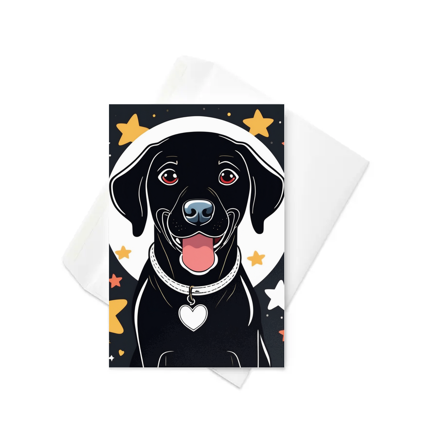 PugMug Custom Black Labrador Retriever Greeting Card