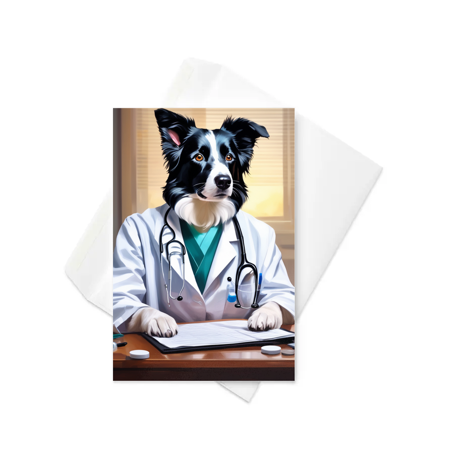 PugMug Custom Border Collie Greeting Card