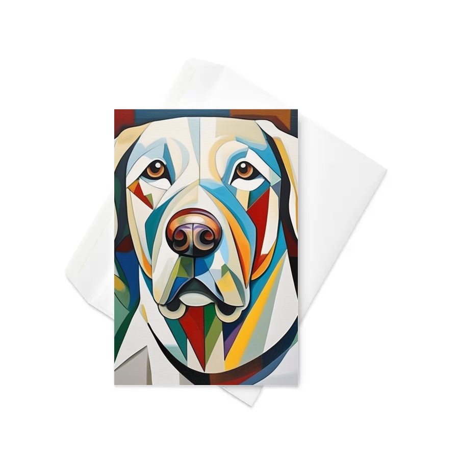 PugMug Custom White Labrador Retriever Greeting Card