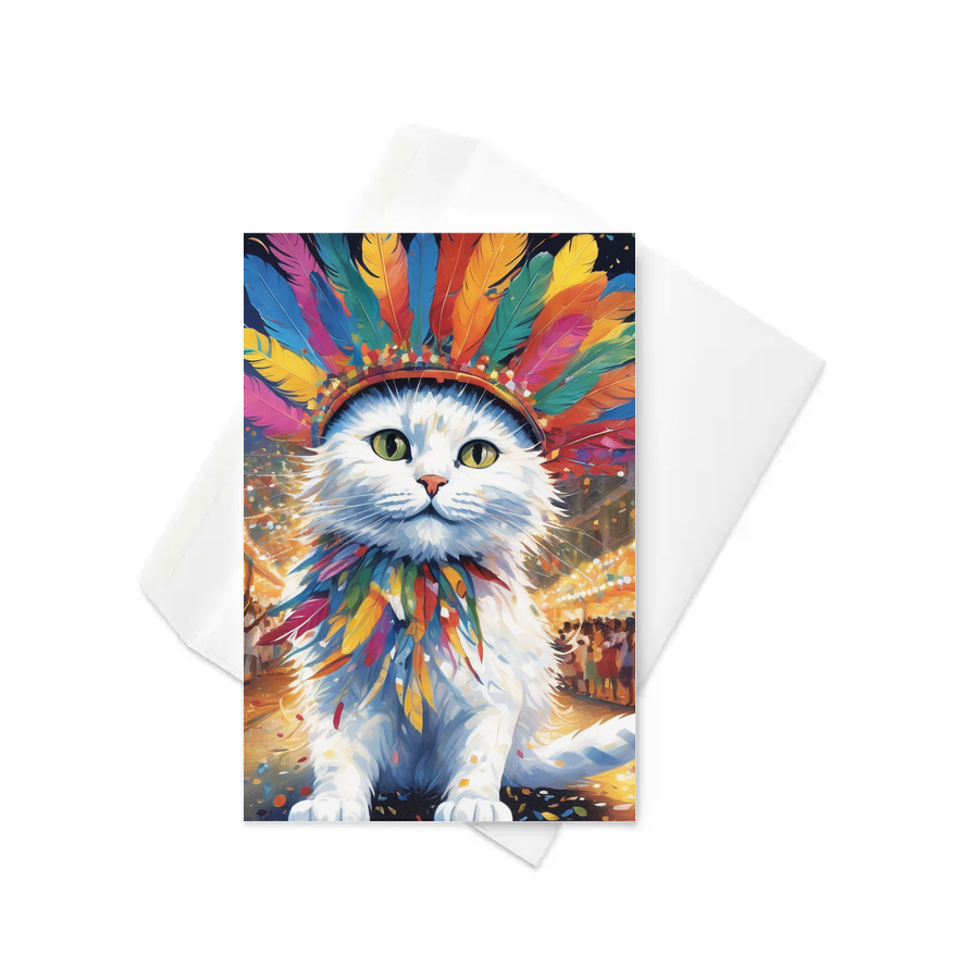 PugMug Custom White Exotic Cat Greeting Card