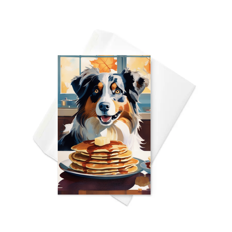 PugMug Custom Australian Shepherd Dog Greeting Card