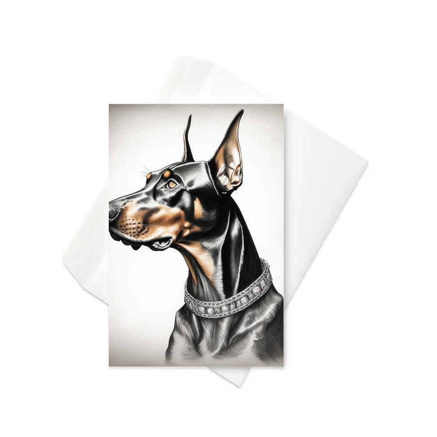 PugMug Custom Doberman Pinscher Greeting Card