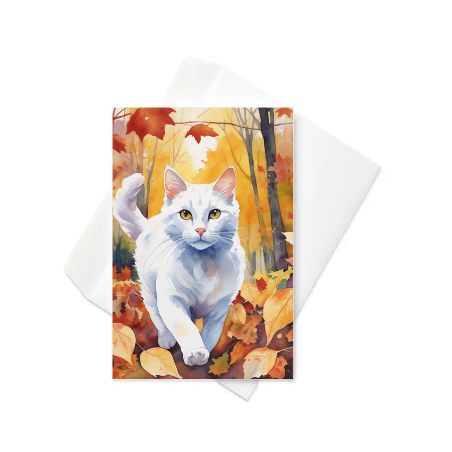 PugMug Custom White Companion Cat Greeting Card